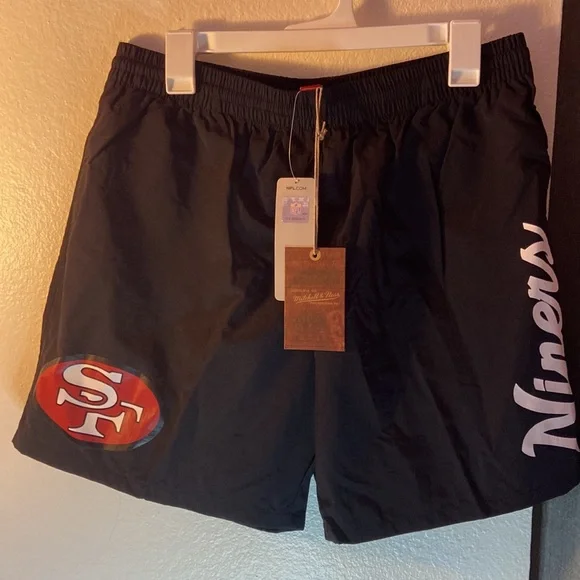 Mitchell & Ness Team Essentials Nylon Shorts San Francisco 49ers Men’s L - Picture 3 of 10